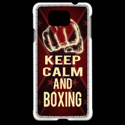 Coque Samsung Galaxy Alpha Keep Calm and Boxing Rouge