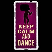 Coque Samsung Galaxy Alpha Keep Calm and Dance Rose