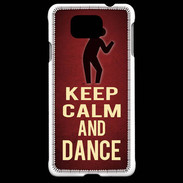 Coque Samsung Galaxy Alpha Keep Calm and Dance Rouge
