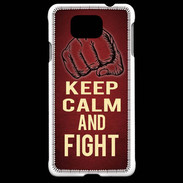 Coque Samsung Galaxy Alpha Keep Calm and Fight Rouge