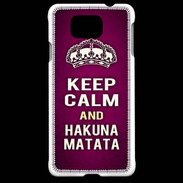 Coque Samsung Galaxy Alpha Keep Calm and Hakuna Matata rose