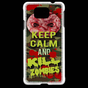 Coque Samsung Galaxy Alpha Keep Calm and Kill Zombies camouflage