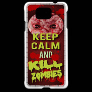 Coque Samsung Galaxy Alpha Keep Calm and Kill Zombies Rouge