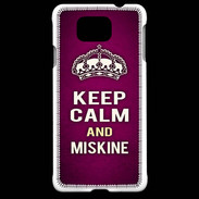 Coque Samsung Galaxy Alpha Keep Calm and Miskine Rose