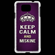 Coque Samsung Galaxy Alpha Keep Calm and Miskine Violet