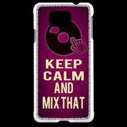 Coque Samsung Galaxy Alpha Keep Calm and Mix That Rose