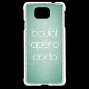 Coque Samsung Galaxy Alpha Boulot Apéro Dodo Vert ZG