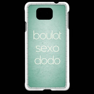 Coque Samsung Galaxy Alpha Boulot Sexo Dodo Vert ZG