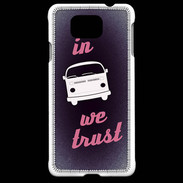 Coque Samsung Galaxy Alpha In Combi We trust Rouge ZG