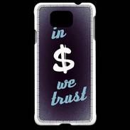 Coque Samsung Galaxy Alpha In Money We trust Bleu ZG