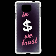 Coque Samsung Galaxy Alpha In Money We trust Rouge ZG