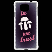 Coque Samsung Galaxy Alpha In Mushrooms We trust Rouge ZG