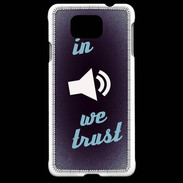 Coque Samsung Galaxy Alpha In Music We trust Bleu ZG