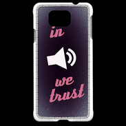 Coque Samsung Galaxy Alpha In Music We trust Rouge ZG