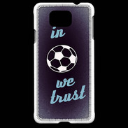Coque Samsung Galaxy Alpha In Soccer We trust Bleu ZG