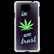 Coque Samsung Galaxy Alpha In Weed We trust Vert ZG