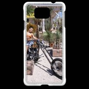 Coque Samsung Galaxy Alpha Femme sexy moto 2