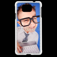 Coque Samsung Galaxy Alpha jeune Geek avec clavier