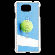 Coque Samsung Galaxy Alpha Cours de tennis béton bleu