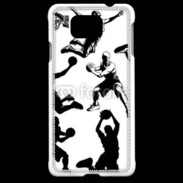 Coque Samsung Galaxy Alpha Silhouette de basketeur