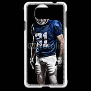 Coque Samsung Galaxy Alpha Footballer américain en bleu et blanc 50