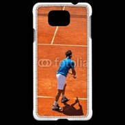 Coque Samsung Galaxy Alpha Match de tennis sur terre battue : service