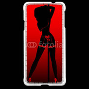 Coque Samsung Galaxy Alpha Pole danseuse noir et rouge