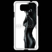 Coque Samsung Galaxy Alpha Femme nue body painting noir et blanc 4