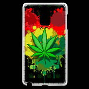 Coque Samsung Galaxy Note Edge Feuille de cannabis et cœur Rasta