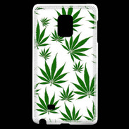 Coque Samsung Galaxy Note Edge Feuille de cannabis sur fond blanc