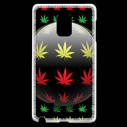 Coque Samsung Galaxy Note Edge Effet cannabis sur fond noir
