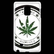 Coque Samsung Galaxy Note Edge Grunge stamp with marijuana leaf