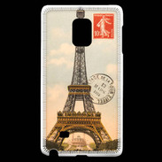 Coque Samsung Galaxy Note Edge Vintage Tour Eiffel carte postale