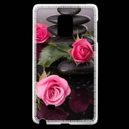 Coque Samsung Galaxy Note Edge Rose et Galet Zen