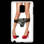 Coque Samsung Galaxy Note Edge Escarpins rouges vernis lingerie dentelle noire sexy