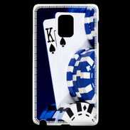 Coque Samsung Galaxy Note Edge Poker bleu et noir
