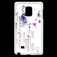 Coque Samsung Galaxy Note Edge Papillons et notes de musique