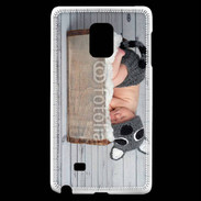 Coque Samsung Galaxy Note Edge Bébé dormant avec chapeau tête de chat