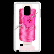 Coque Samsung Galaxy Note Edge Fil à couture rose 