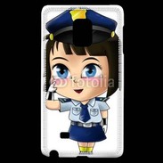 Coque Samsung Galaxy Note Edge Cute cartoon illustration of a policewoman