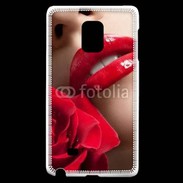 Coque Samsung Galaxy Note Edge Bouche et rose glamour
