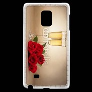 Coque Samsung Galaxy Note Edge Coupe de champagne, roses rouges
