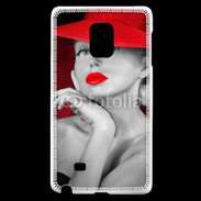 Coque Samsung Galaxy Note Edge Femme élégante en noire et rouge 15