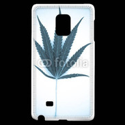 Coque Samsung Galaxy Note Edge Marijuana en bleu et blanc