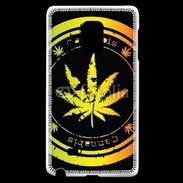 Coque Samsung Galaxy Note Edge Grunge stamp with marijuana leaf