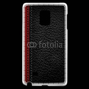 Coque Samsung Galaxy Note Edge Effet cuir noir et rouge
