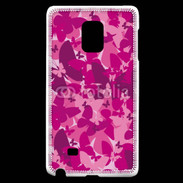 Coque Samsung Galaxy Note Edge Papillon rose