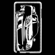 Coque Samsung Galaxy Note Edge Illustration voiture de sport en noir et blanc