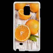 Coque Samsung Galaxy Note Edge Belles oranges sur fond en bois