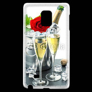 Coque Samsung Galaxy Note Edge Champagne et rose rouge